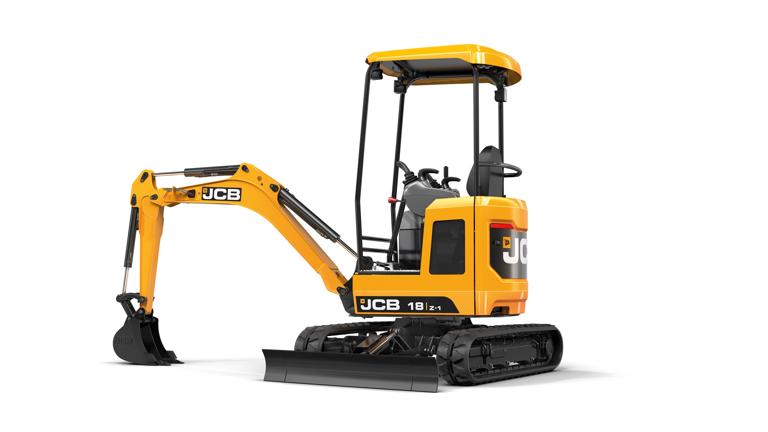 JCB 18z mini excavator clear cut